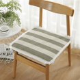 thumbnail image 3 of Cojín de silla de lino y algodón fresco de estilo nórdico para silla de oficina para estudiantes, silla de computadora, comedor, almohadilla suave y cómoda para sentarse, 3 of 5
