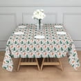 thumbnail image 3 of White Christmas Gingerbread and Tree Pattern Square Tablecloth,Waterproof Square Table Cover,Wipeable Spillproof Washable Table Cover for Home Kitchen Party Decor 52"x52"(132x132cm), 3 of 6