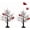 A-2pcs, variant on Vintage Glowing Tree with Cardinals(1PC), red Bird Tree Lights,Lighted Red Christmas Trees Centerpiece Decorated with Little Birds, Cardinal Christmas Glowing Tabletop Decorations