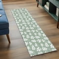 thumbnail image 3 of 2'x6' Rug Runners for Hallways Kitchen, Green Leaves Non Slip Entryway Beside Floor Carpet Runner, Pastoral Natural Leaf Plants Farmhouse Washable Laundry Room Bedroom Throw Rugs Mat for Family Pet, 3 of 8