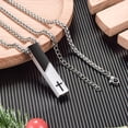 thumbnail image 4 of Cremation Urn Necklace for Ashes Urn Jewelry Cross Cube Ash Necklace Memorial Pendant Jewelry for Men Women, 4 of 5