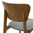 thumbnail image 6 of Kalia Wood Dining Chair in Walnut Finish with Charcoal Fabric - Set of 2, 6 of 6
