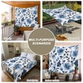 thumbnail image 6 of Blue Flowers Tapestry for Bedroom Wall Hanging Tapestry, Spring Rustic Watercolor Floral Leaves Ceiling Backdrop Tapestries Poster Blanket Wall Decor for Teens Room Living Room Dorm 59" x 90", 6 of 8