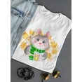 thumbnail image 3 of Cute Happy Mouse With Coffee T-Shirt Women -Image by Shutterstock, Female Small, 3 of 4