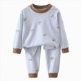 thumbnail image 3 of CAUYDY 24M 2T 3T 4T 5T Baby Girls Sleepers Child Clothing Soft Long Sleeve Top Elastic Pants 2PCS Set Toddler Pjs Little Kids Outfits for Girl Fall Winter Sizes 3-4 Years,Brown, 3 of 7
