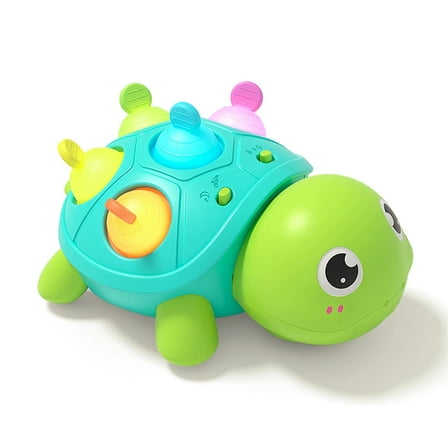 Musical Turtle Baby Toys 6 to 12 Months, Infant Light up Music Toys Tummy Time Development, Crawling Toy for 7 8 9 10  Month Old, Easter Christmas for Babies Boy Girl