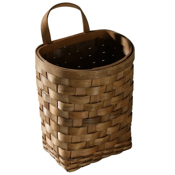 Hanging Woven Basket Kitchen Storage Holder Front Door Wicker Coffee