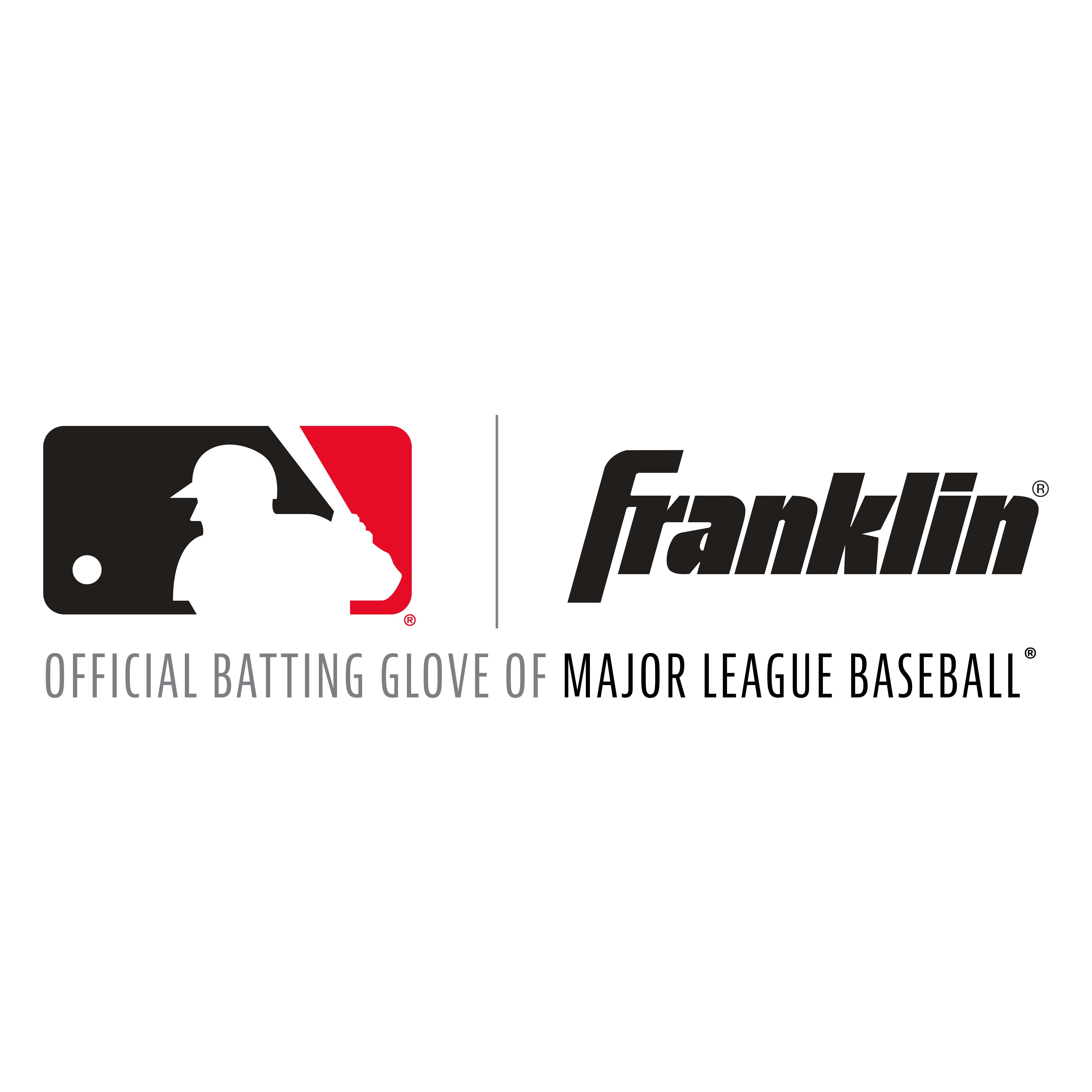 Franklin Sports MLB Batting Gloves - Powerstrap - Pearl/Navy/Red - Adult  Small