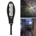 thumbnail image 3 of Farolas solares para exteriores, luz sensor de movimiento, 3 modos de iluminación, COB brillante, lámpara de pared impermeable para pared 3 mazorcas Colco luces al aire libre, 3 of 8