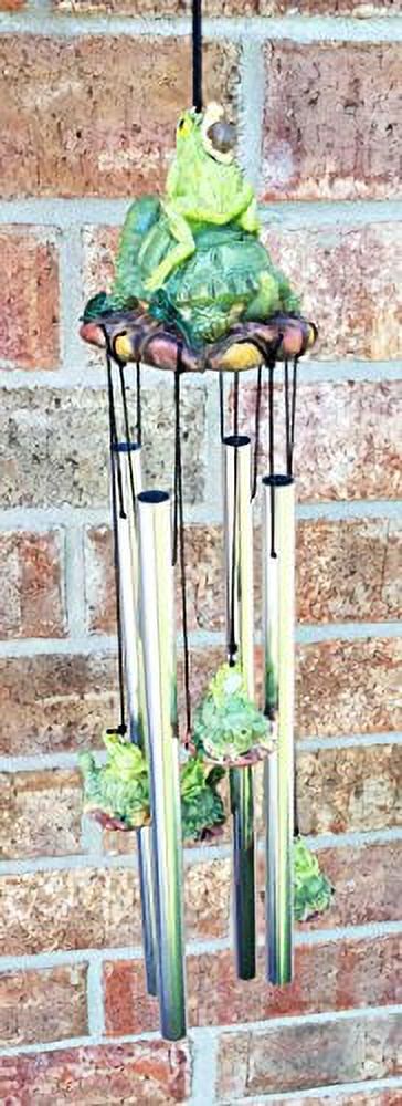 Pond Green Frog And Turtle Best Friends Resonant Relaxing Wind Chime Patio