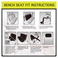 thumbnail image 7 of Auto Drive Red Piping with black Fabric Full Set Car Seat Covers,Front and Rear Split Bench,Universal Fit for Cars Trucks and SUVs, 7 of 7