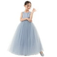 thumbnail image 5 of Ekidsbridal Satin Backless Tulle Formal Flower Girl Dress for Junior Pageants Birthday Party Gowns 722 10, 5 of 6