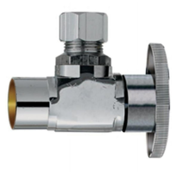 1/2 Cop Sweat x 3/8 Quarter Angle Valve Plumb Pak Water Supply Line Valves