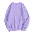 thumbnail image 4 of Voska Men's Casual Long Sleeves Crewneck Sweatshirts Solid Color Classic Pullover Lightweight Slim Fit Tops Purple L, 4 of 4