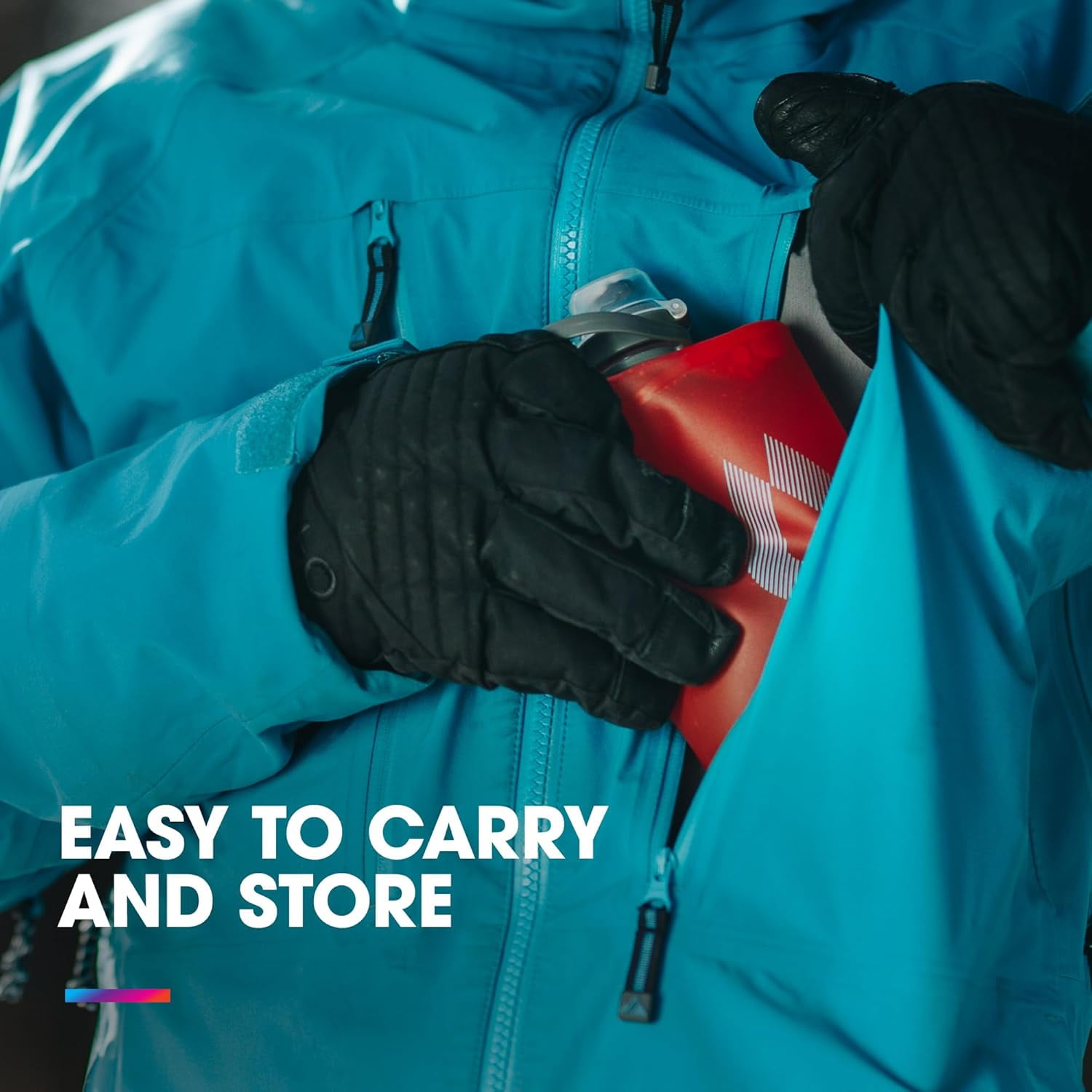 101 Stow Collapsible Water Bottle – 350ml, 500ml, 1L – Ultralight, Leak-Proof, BPA-1Free, Filter Compatible Travel & Hiking Flask
