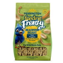 Pennington Feeding Frenzy Mealworm Suet Nuggets 27 oz., Wild Bird Food for Outside Feeder, Fresh