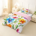 thumbnail image 2 of Erosebridal Chic Floral Twin Comforter Sets for Girls, Oil Painting Style Bedding Set, Pink Reversible, 2pcs, 2 of 6