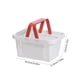 thumbnail image 4 of Fiudx Cesta de Plástico para La Compra, Asa Plegable, Gran Capacidad de 5,7 L, Solución de Almacenamiento Duradera, Ideal para Supermercados, Organizador de Almacenamiento Práctico, Tamaño 24,5 X 17,, 4 of 7