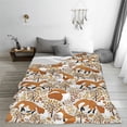 thumbnail image 5 of Bingfone Autumn Fox with Brown Plants Print Flannel Fleece Blanket Throw Blanket for Bed,Sofa,Couch,Travel,Camping(80"x60" ), 5 of 8