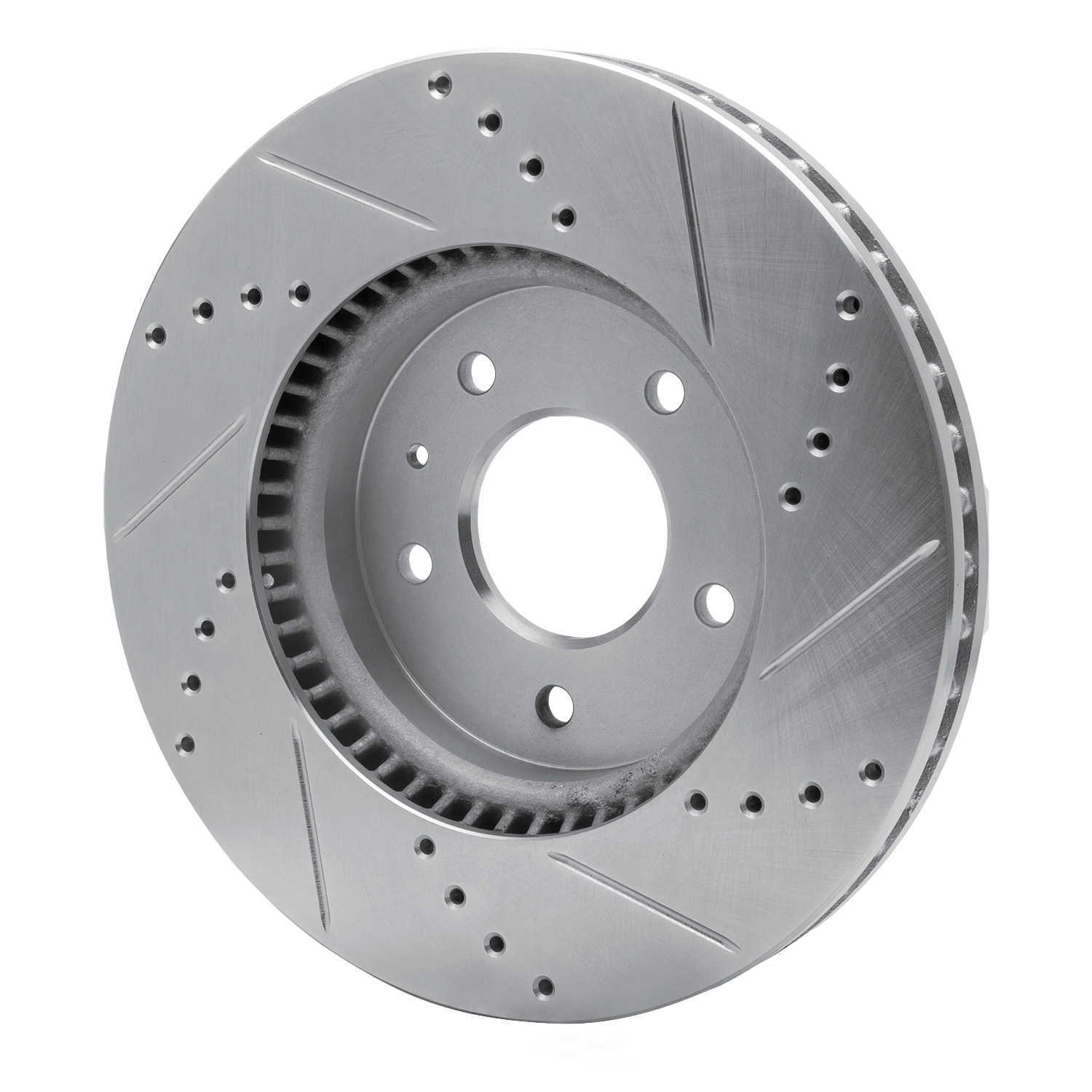 Dynamic Friction Company 631-47070L DFC Brake Rotor - Drilled And Slotted - Silver