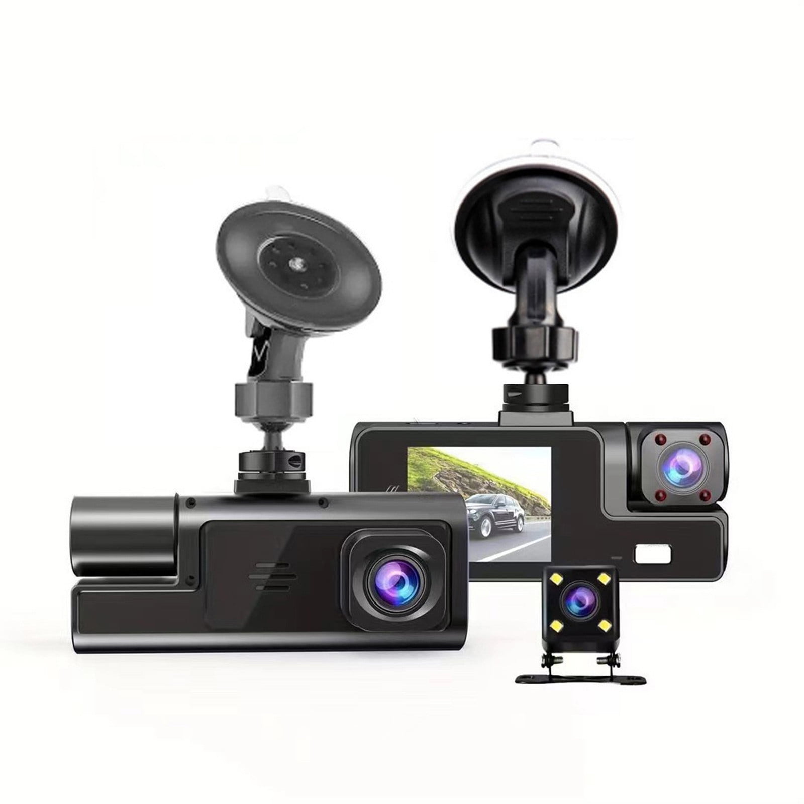 Kieccall 1080P FHD Front/Rear Dash Cam - 3.0 Inch Screen 170° Wide Angle DVR, G-Sensor & Parking Monitor + Loop Recording