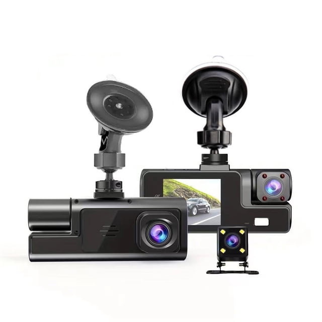 Rbaofujie Dash Cam Front And Rear,1080P FHD DVR Car Driving Recorder 2.0Inch IPS Screen Dashboard Camera 170°Wide Angle,G-Sensor,Parking,Loop Recording