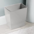 thumbnail image 2 of iDesign Bathroom Vanity Trash Can, 2.5 Gallon Plastic Rectangular Open Top Garbage Bin, 4 Pack, Gray, 2 of 5