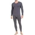thumbnail image 2 of Bnwani Thermal Underwear For Men Base Layer Cold Weather Warm Sets Dark Gray XS, 2 of 7