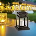 thumbnail image 1 of Lámpara Linterna retro Vela Centelleo Lámpara LED Luz solar Jardín Decoración colgante Ndcxsfigh Nuevos Originales, 1 of 9