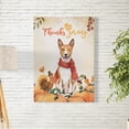 thumbnail image 2 of Happy Thanksgiving Basenji with Turkey Pumpkins Autumn Vibes Vertical Matte Canvas Poster African Barkless Dog Lover Wall Art Home Decor - 12018, 2 of 5