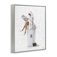 thumbnail image 4 of Stupell Industries Glam Girl Bathrobe Typography Painting Gray Framed Art Print Wall Art, 24 x 30, 4 of 10