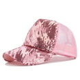thumbnail image 2 of Beugl Visor Hats Clearance, Mens and Womens Outdoor Sequins Trend Fashion Casual Caps Travel Holiday Sports Baseball Caps Summer Hats Baseball Hat Bucket Hat Beach Hats Trucker Hats Women Pink, 2 of 4
