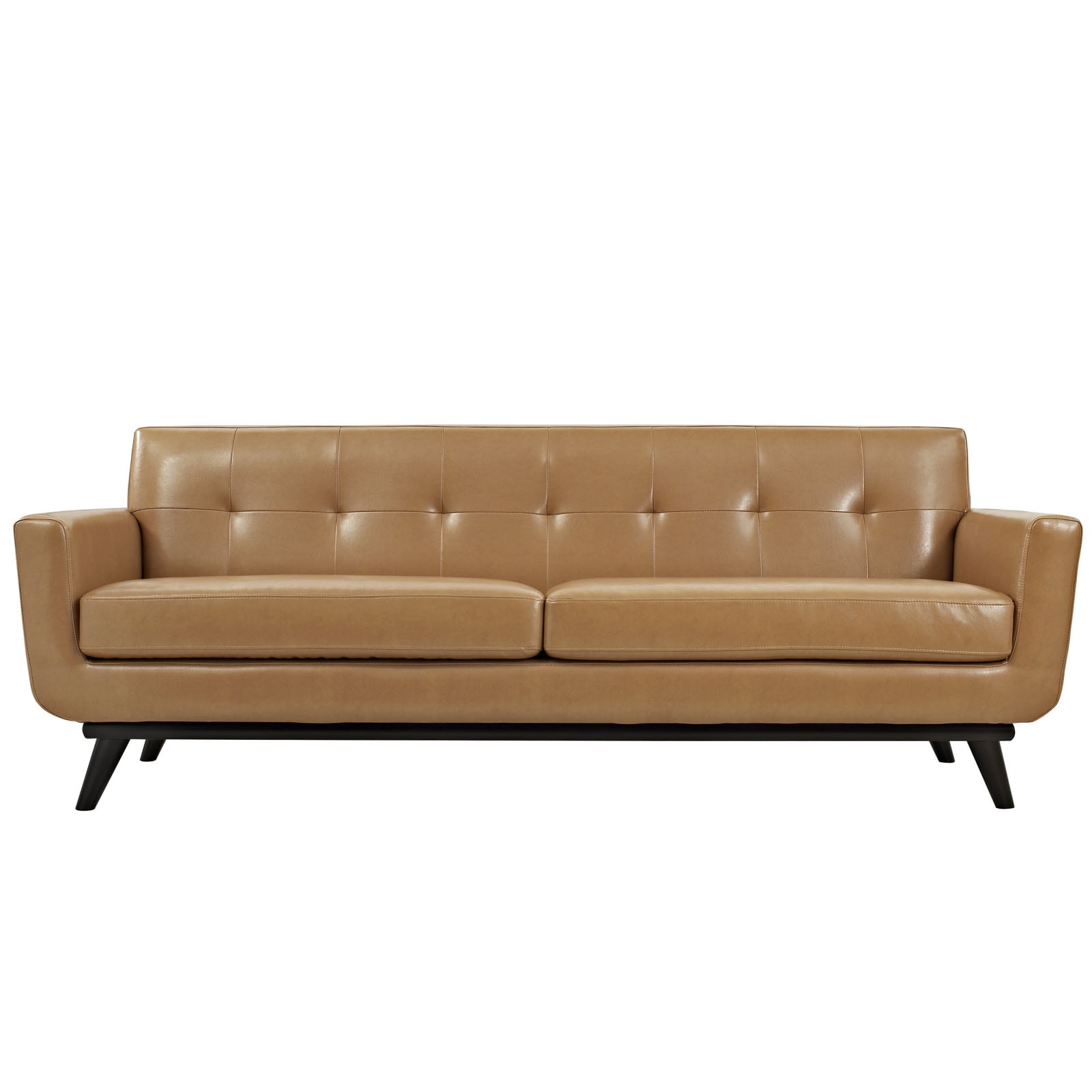 Modern Contemporary Leather Sofa Brown