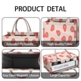 thumbnail image 4 of Large Capacity Tote Bag,Strawberry Plants Fruit Light Pink Pattern Handbag Fashion Luxury Tote Bag,15.7"x13"x 5.1" Inches,Laptop Compatible, 4 of 6