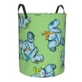 thumbnail image 2 of Balery Motorcycle Riding Dinosaur Round Laundry Basket with Handles Waterproof Freestanding Laundry Hamper for Clothes Toys in the Dorm and Family-Medium, 2 of 8