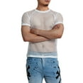 thumbnail image 2 of Biezeib Men Short Sleeve Mesh Shirts Summer Cutout Tops Casual Pullovers for Beach Vacation Streetwear, 2 of 6