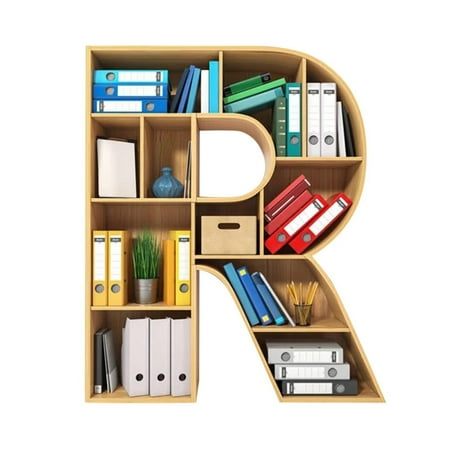 

LIHUA Christmas Pendant with Lanyard Unique Acrylic Vintage Bookcase Design Alphabet Hanging Charm Accessories for Living Room