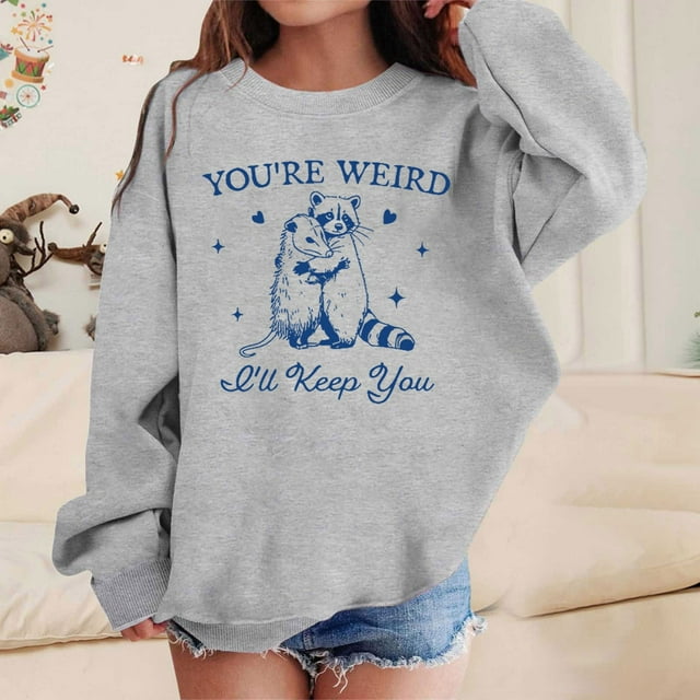 Mode Filles Décontractée Col Rond Sans Tête Manches Longues Chandail à Capuchon Imprimé Haut Chandail à Capuchon Garçons Chandail à Rayures Chandail à Capuchon Filles Chandail Garçons Chandail à Poche Chat Chandail 2t Fille Casquettes Veste Bébé Veste Filles