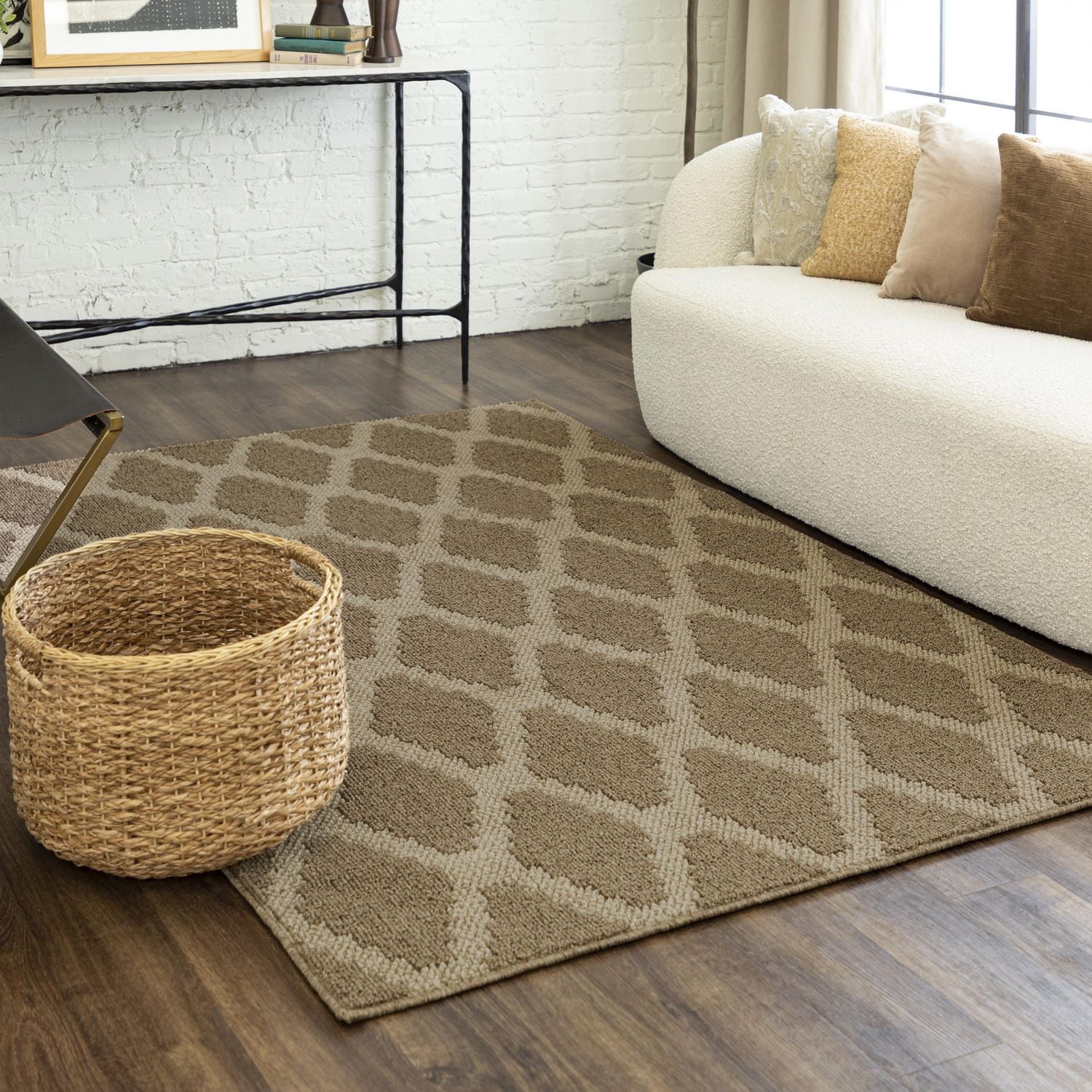 Mohawk Home Prism Praline/Tan Tufted Polyester Area Rug