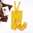 thumbnail image 2 of Zwiiyzr Infant Baby Girl Boy Ribbed Leggings Suspender Pants Overalls 6 Months-4 Years Toddlers High Waist Knit Tights Pantyhose Socks Winter Warm Stockings Yellow, 2 of 7