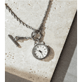 thumbnail image 4 of Talisman Watch Necklace – Silver Vintage Pendant, Adjustable Chain, 4 of 4