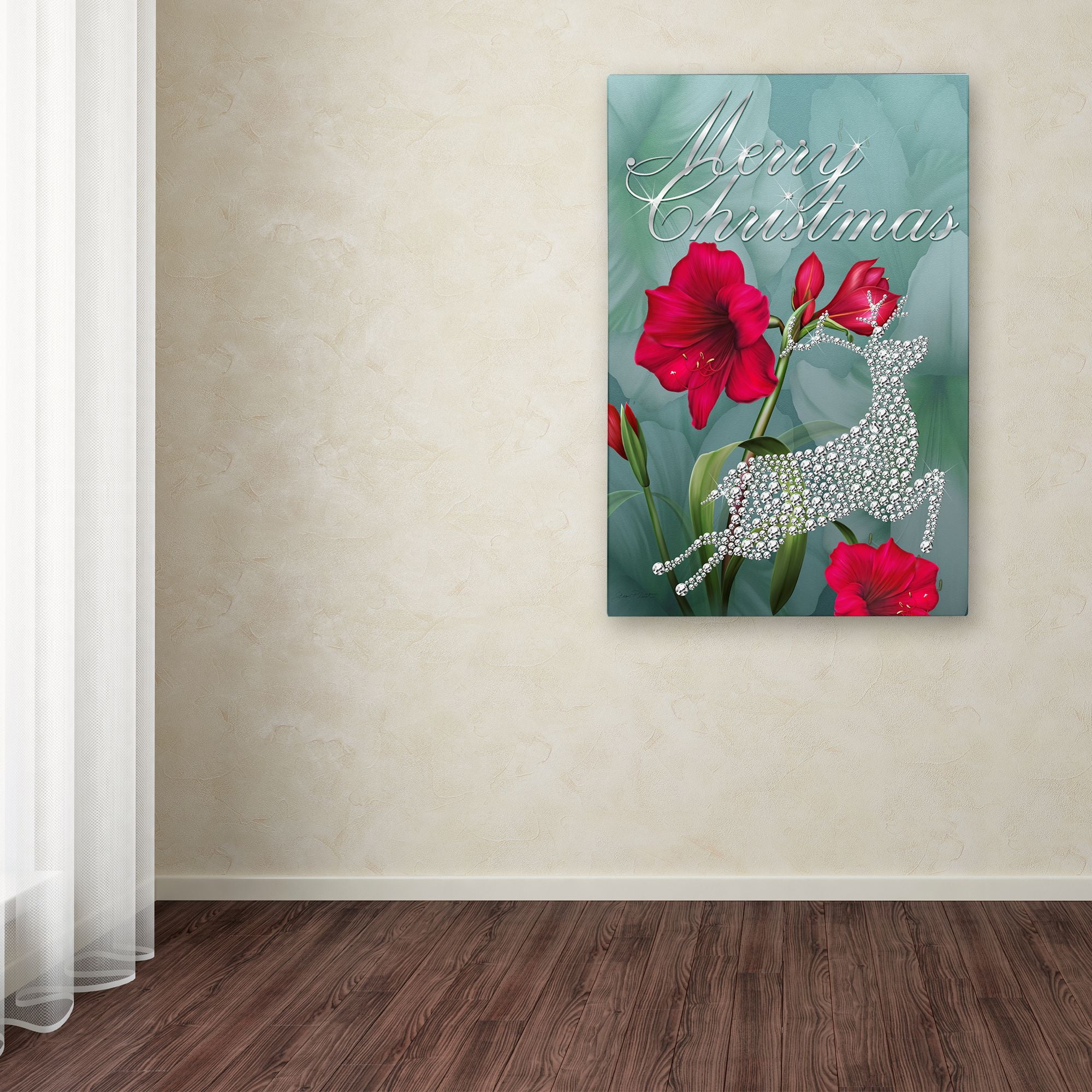 Trademark Fine Art 'Botanical Christmas' Canvas Art by Jean Plout