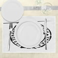 thumbnail image 3 of Ambesonne Hunting Place Mats Set of 4, Man Lance, Standard Size, Black White, 3 of 6