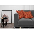 thumbnail image 3 of Ambesonne Orange Throw Pillow Cover 2 Pack, Grungy Flower Romantic, 24", Orange, 3 of 5