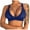Blue, variant on Women's Sheer Mesh Sexy Bra Wire-Free Cut Out Plus Size Bra Non-Padded Lace Unlined Full Coverage Underwear