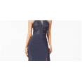 thumbnail image 2 of Nightway Women's Lace Halter Gown Gray Size 4, 2 of 3