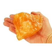 Kidz Rocks Orange Calcite 4 1/2" 2 lb Raw Chakra Healing Stone Rock Mineral