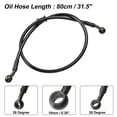 thumbnail image 4 of 80cm 31.50" 10mm Motorcycle ATV Braided Brake Clutch Gas Oil Hoses Line Pipe Clutch Throttle Gas Line Fuel Pipe Black, 4 of 6