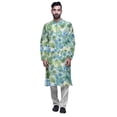 thumbnail image 1 of Atasi Kurta pour Homme en Satin Modal Imprimé avec Ensemble de Pyjama Churidar Vêtements d'Été, 1 of 1