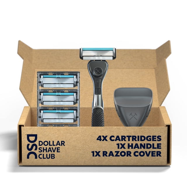Kit de Afeitado Dollar Shave Club con Navaja Diamond Grip y 4 Hojas